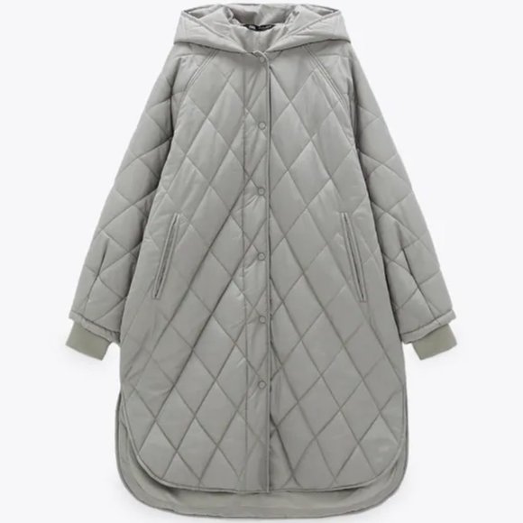 zara long oversized puffer coat